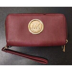 Michael Kors Jet Set Travel Women's Leather Wallet - Red Velvet (35S9GTVE7L)